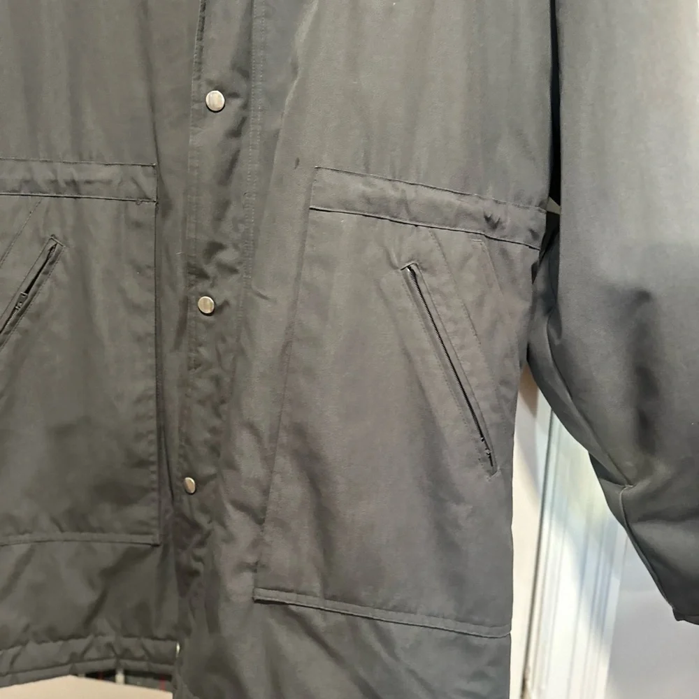 Vintage 80s Men’s London Fog Sz: 44L Maincoat Jacket. Plaid Fleece Lined.